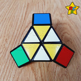 Slim Pyraminx 3x3x1 Cuboide Piramide Puzzle Negro Mod