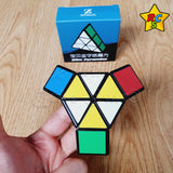 Slim Pyraminx 3x3x1 Cuboide Piramide Puzzle Negro Mod