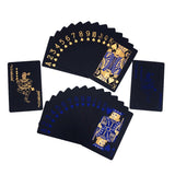 Baraja Poker Black Cartas Plástico Negro Naipes Premium