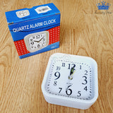 Reloj Mesa Despertador Analogico Cuadrado Portable Hora