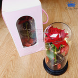 Rosa Eterna Roja Luz Led Alumbra Regalo Detalles Mujer