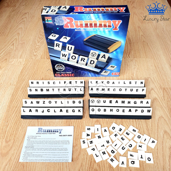 Rummy Letras Juego Mesa Palabras Familia Amigos Rummikub