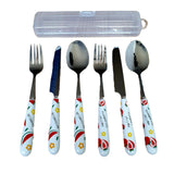 Set Cubiertos X3 Acero Frutas Cuchara Cuchillo Tenedor Lujo