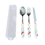 Set Cubiertos X3 Acero Frutas Cuchara Cuchillo Tenedor Lujo