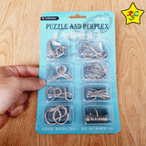 Set Puzzles Ensamblar Metalicos Desarmar Destreza Mental X8