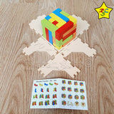 Cubo Soma Wooden Puzzle 25 Piezas Madera Colores Reto Mental