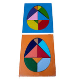 Tangram Ovoide Madera Puzzle Huevo Colores Juego Mental