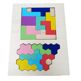 Tangram Calendario Madera Colores Puzzle Rompecabezas Figura