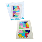 Tangram Calendario Madera Colores Puzzle Rompecabezas Figura