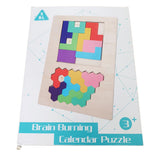 Tangram Calendario Madera Colores Puzzle Rompecabezas Figura