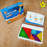 Tangram Magnetico Estuche Qiyi Juego + Libro Figuras Retos