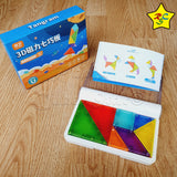 Tangram Magnetico Estuche Qiyi Juego + Libro Figuras Retos