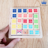 Tangram Tetris Madera Colores Perro Gato + Tarjetas Retos
