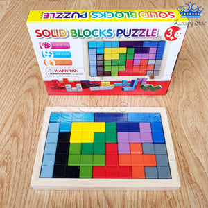 Tangram Tetris Puzzle Bloques Rompecabezas Figuras Colores