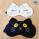 Tapa Ojos Gato Antifaz Para Dormir Anteojos Fieltro Gel Frio