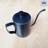 Tetera Cuello Ganso Acero Inoxidable Bebidas Negra Con Tapa