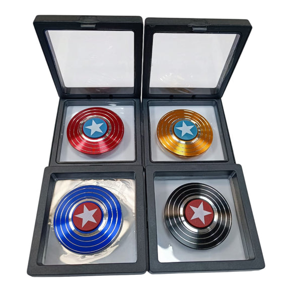 Spinner Capitan America Escudo Metalico Colores Brillante