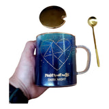 Mug Constelaciones Pocillo Galaxia Taza Detalle Cuchara