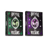 Baraja Naipes Bicycle Villains Poker Villanos Morado Verde