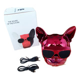 Parlante Perro Pug Bluetooth Gafas Metalizado 10 W Premium