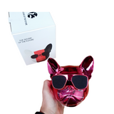 Parlante Perro Pug Bluetooth Gafas Metalizado 10 W Premium