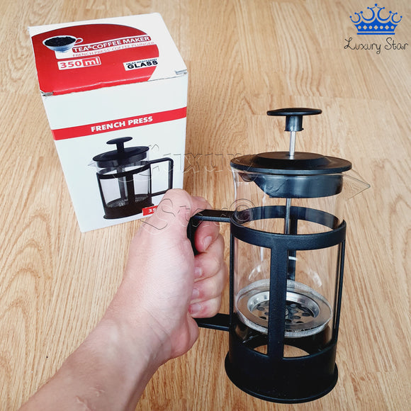 Cafetera Prensa Francesa Negra 350ml Cafe Bebida Preparacion