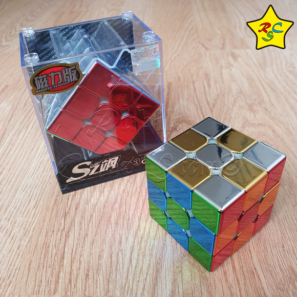 Cyclone Boys Metalico Cubo Rubik 3x3 Magnético Metalizado