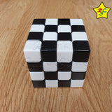 Cubo Rubik 4x4 Ajedrez Blanco Y Negro Ilusion Stickerless