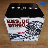 Bingo Balotera Metálica Grande Familia 19cm + Cartones + Fichas