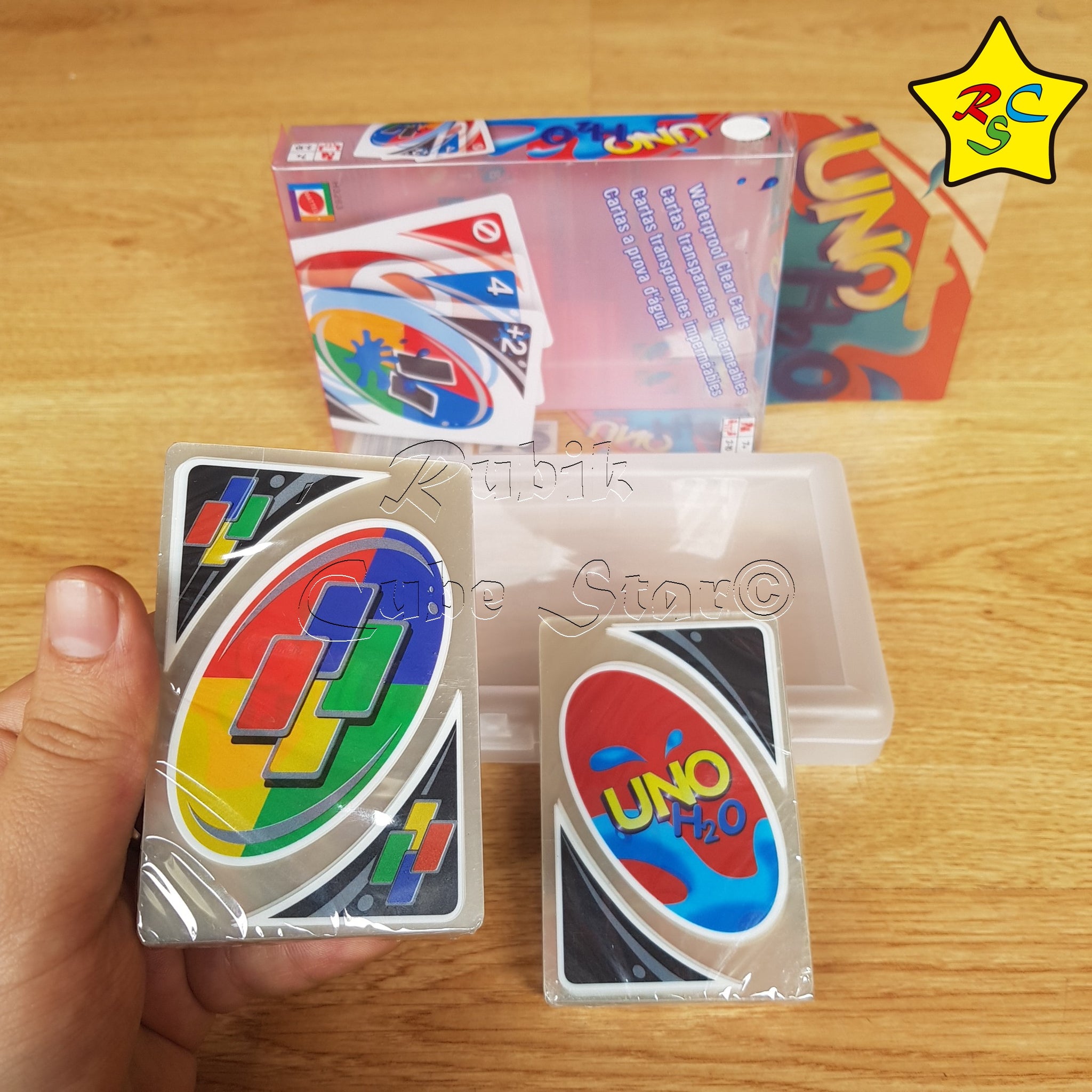 Juego Cartas Uno H2o Sumergibles Agua Plastico Generica Rubik Cube Star