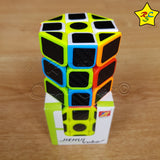 Cubo Rubik Cilindro Cortado Hexagonal 3x3 Fibra De Carbono