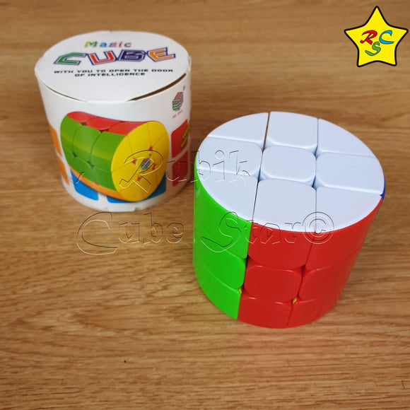 Cubo Rubik Cilindro 3x3 Barras Colores Heshu Stickerless