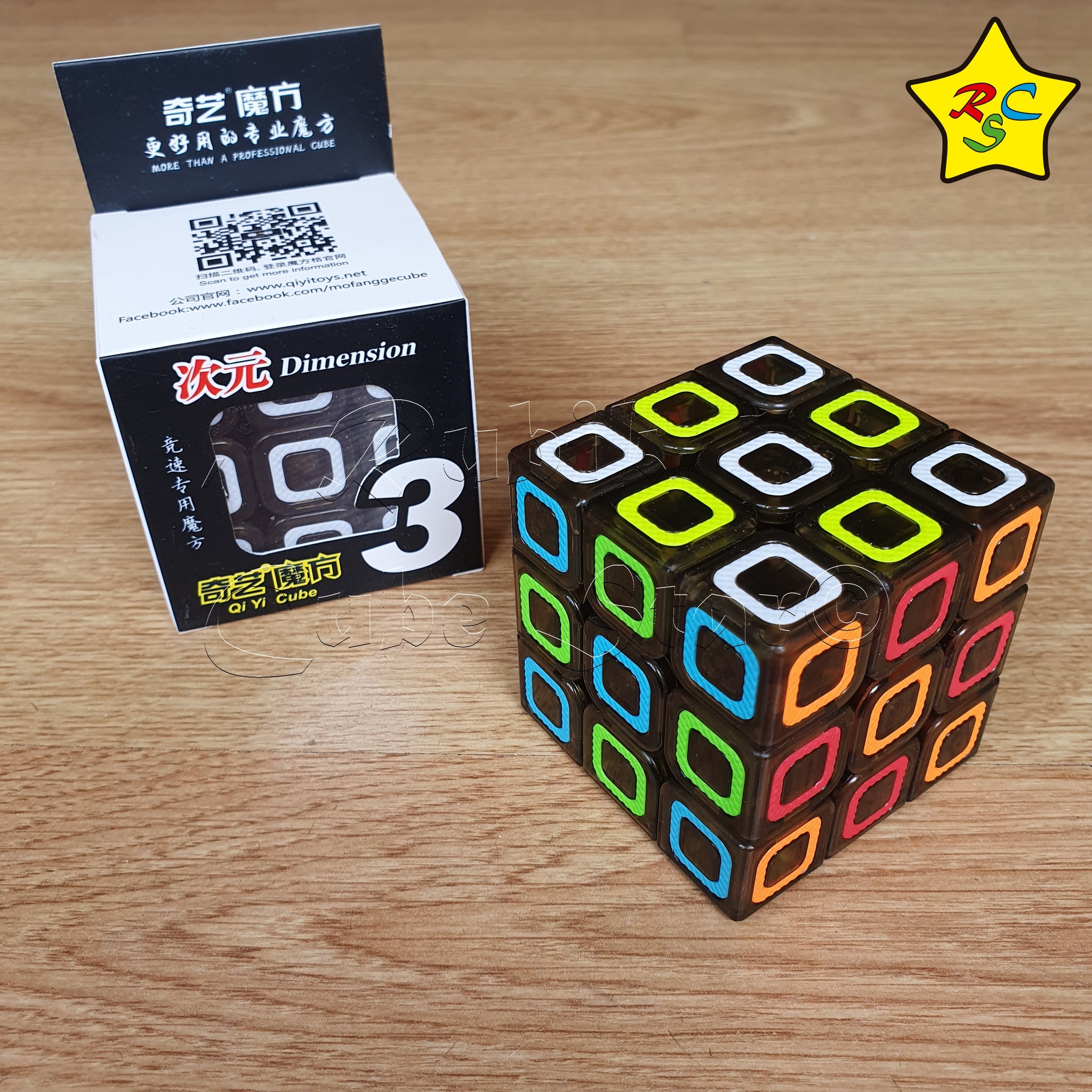 realce brandy cristiano Cubo Rubik Qiyi Mofangge Ciyuan 3x3 Cobra Dimension Transparente Outli –  Rubik Cube Star