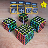 Pack Cubos Rubik Carbono X4 Set Profesional 2x2 A 5x5 Qiyi
