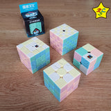 Pack Cubos Rubik Macaron Moyu 2x2 A 5x5 Color Pastel Jelly