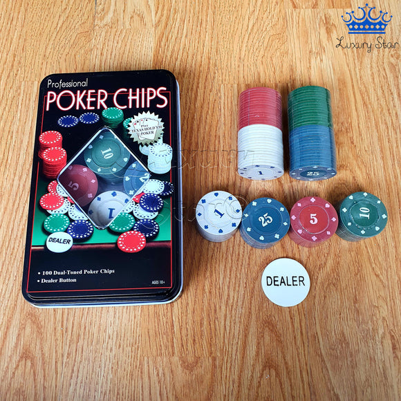 Fichas Poker Profesional Chips Lujo Casino Juego Colores
