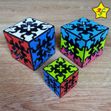 Gear Cube 3x3 Llavero Cubo Rubik Qiyi Engranajes 3.5 Cm