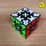 Gear 3x3 Cubo Rubik Qiyi Engranajes Original Negro Tiled
