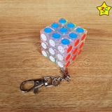 Llavero 3x3 Cubo Rubik Bolsillo Transparente Buen Giro Zcube
