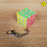Llavero 3x3 Cubo Rubik Bolsillo Transparente Buen Giro Zcube