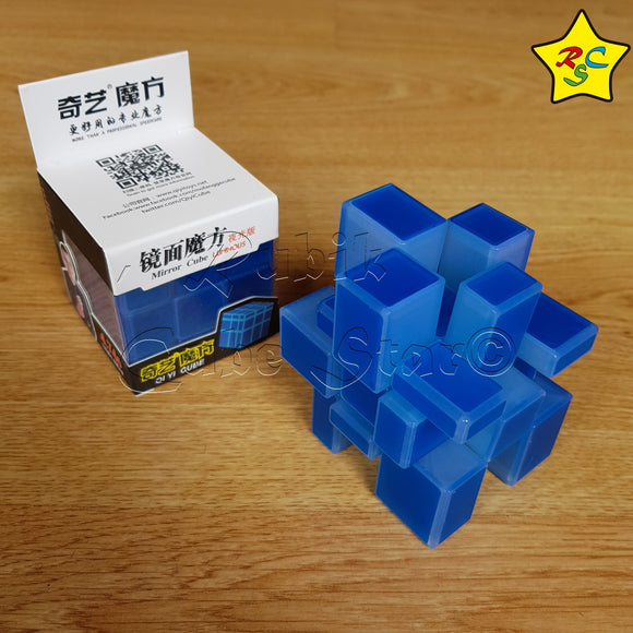 Mirror Transparente Qiyi Cubo Rubik 3x3 Speedcube - Azul Alumbra