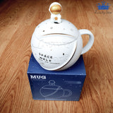 Mug Astronauta Cuchara Redondo Taza Ceramica