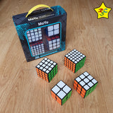 Pack Cubos Rubik Moyu 2x2 A 5x5 Negro Speed Colección Regalo
