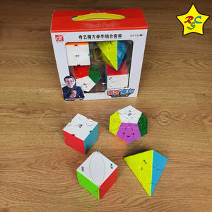 Pack Cubos Rubik Premium Qiyi Modificaciones 3x3 Original