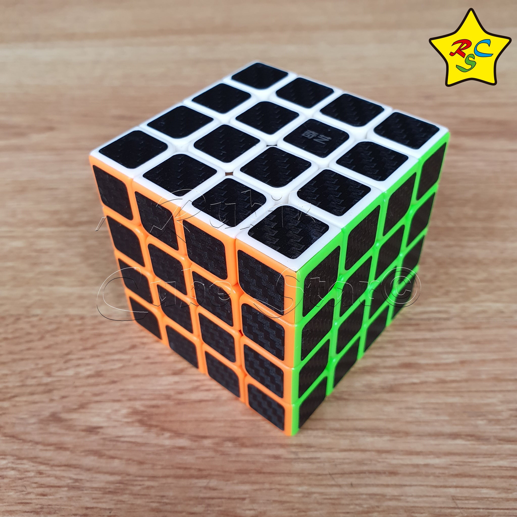CuberSpeed QiYi Qiyuan S 4x4 Cubo mágico brilhante sem adesivo
