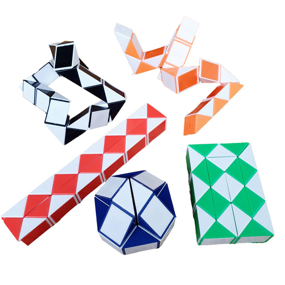 Snake Rubik 24 Piezas Antiestrés Rompecabezas Colores Formas