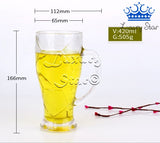 Vasos Mundial Futbol X2 Cervecero Vidrio 420ml Bebidas