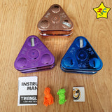 Yoyo Metalico Triangular Luz Led Alumbra Brillante Música