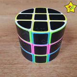 Cilindro 3x3 Carbono Cubo Rubik Candy Pegatinas Negro Mate