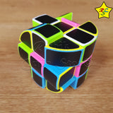 Cilindro 3x3 Carbono Cubo Rubik Candy Pegatinas Negro Mate